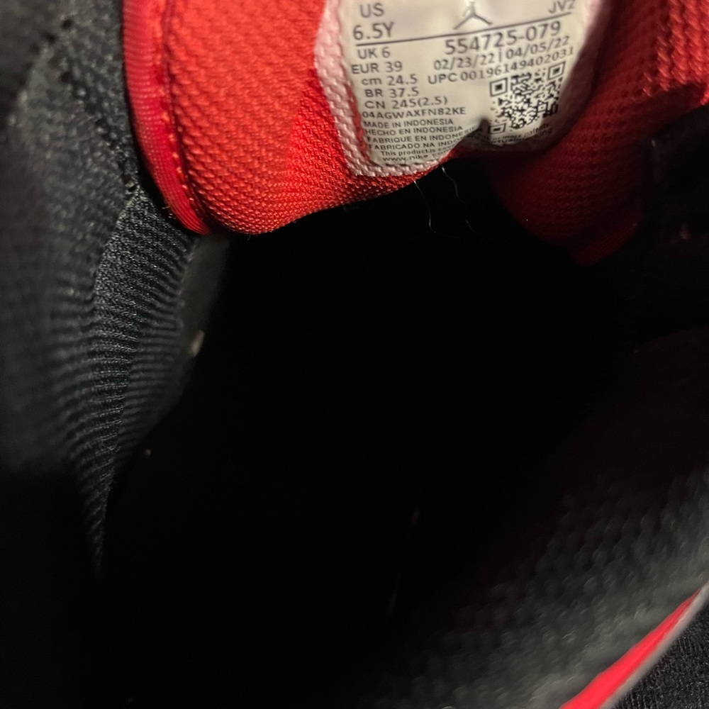 Jordan Red and Black Sneakers